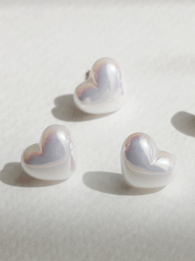 925 silver heart pearl earring 3차