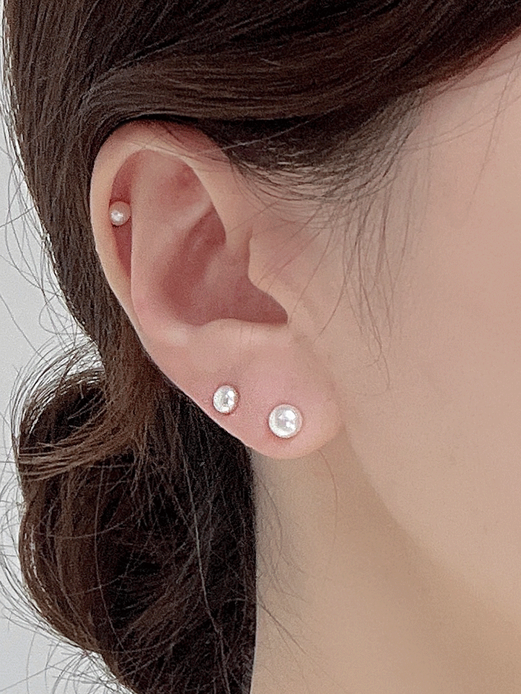 925 silver pearl earring (담수진주 4/5mm) 17차